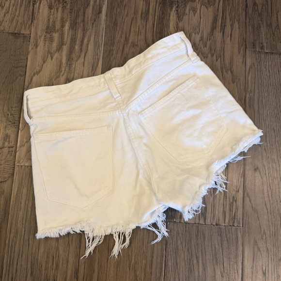 Madewell White Frayed Hem Jean Shorts Sz 26 - Picture 4 of 4